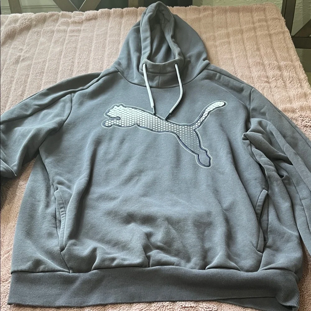 Puma Charcoal Men's Hoodie Sweater -Size Large - Picture 1 of 4
